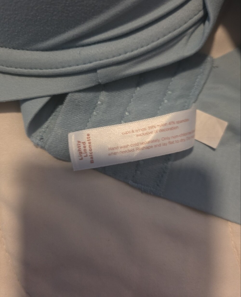 Cacique Light Blue Underwire Lightly Lined Balconette 42D - Picture 3 of 4